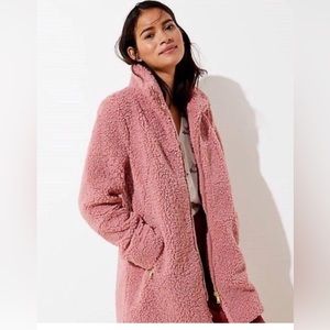 LOFT Blush Teddy Jacket